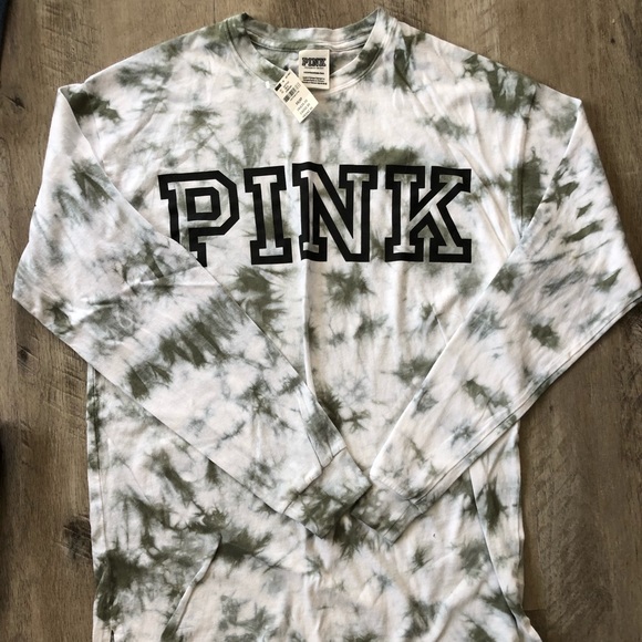 Tie Dye Victoria Secret PINK Long Sleeve Shirt - Picture 1 of 4